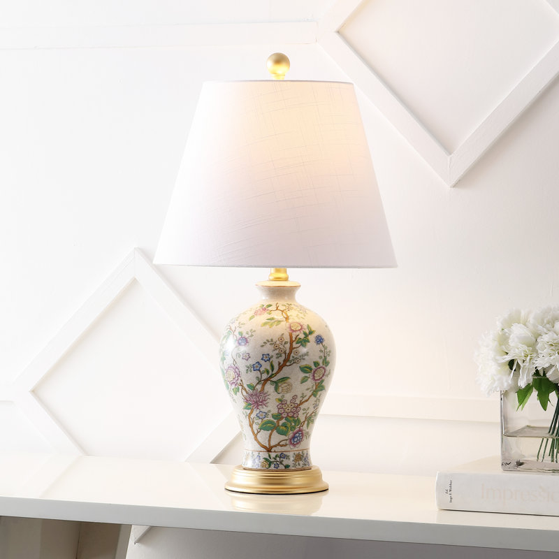 Elem Table Lamp, Gold/Beige/Green/Red