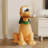 Cute Dog - Shaped Large Resin & Metal Floor Decor With Tray For Entryway