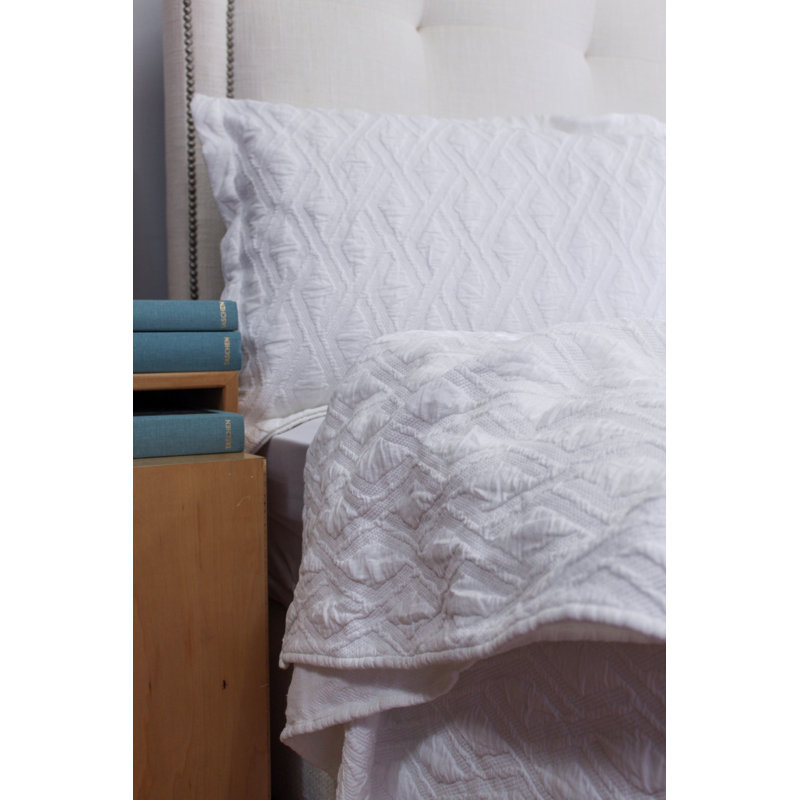 Traditional Cotton Blend Standard Coverlet, King Coverlet/Bedspread