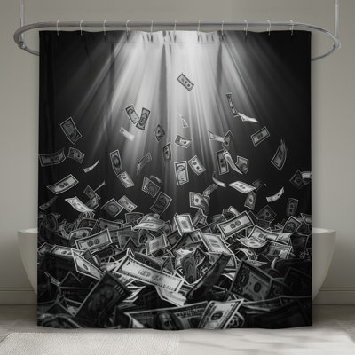 Rideau de douche argent moderne