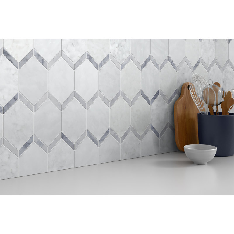 Intrigue Marble 11 in. x 14 in. Glossy Marble Wall Tile (5.31 sq. ft./Case)