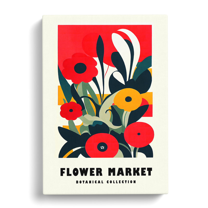 XMKTMKT-242 Flower Market Exhibition Avant Garde - Wrapped Canvas Print, 50cm H x 35cm W x 3cm D
