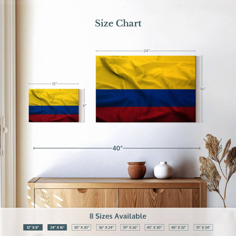 Drapeau de Borges, Colombie, H 16 po x l 24 po
