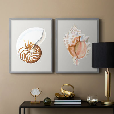 Nautilus - reproduction encadrée de qualité supérieure - prête à être accrochée - aucun clou requis - aucun clou requis