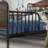 Black Full Metal Bed With LED Lighting And Velvet Headboard Shelf-1388369166-1388369167