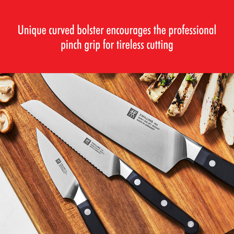 Zwilling Pro 10-piece Knife Set With 17.5-inch Stainless Magnetic Knife Bar