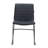 Lagan Leather/Polyester Office Guest Chair – Ergonomic Desk & Conference Seating with Stainless Steel Base, Fixed Arms & Lumbar Support-1020249384