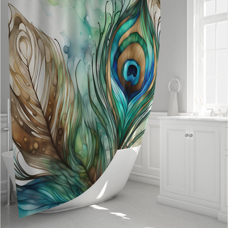 Shower Curtain with Bath Mat SH01189, 93" H x 70" W