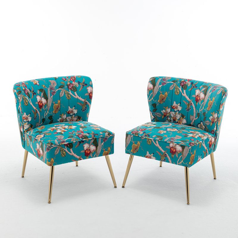 Wide Side Chair, Blue