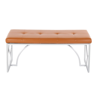 Faux Leather Upholstered Bench