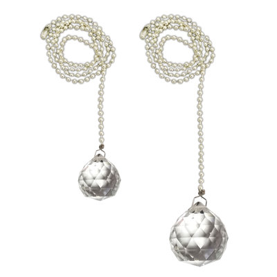 Crystal Ball Faceted Ceiling Fan Pull Chains