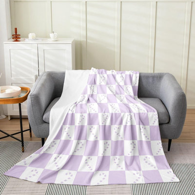 Joli lit simple mignon en molleton de flanelle mauve, 50 x 60 po