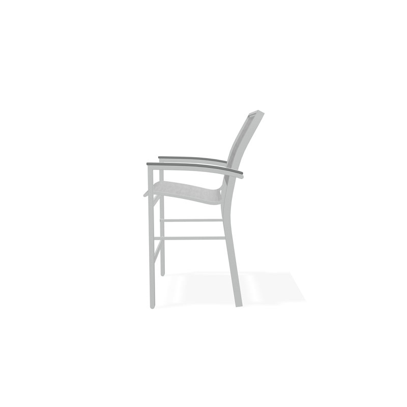 Chaise de café empilable en aluminium Bazza, Graphite, Gris anthracite Collect