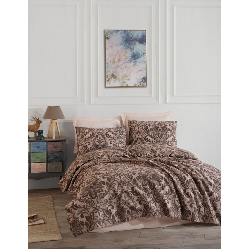 Luxurious Single Pique & Pillowcase Set, Brown | 100% Cotton Pique 63 x 91 | 65% Cotton / 35% Polyester Pillowcase 19.7 x 27.6 | Soft, Durable, Machine Washable, 142 Thread Count - Perfect for Cozy Bedrooms