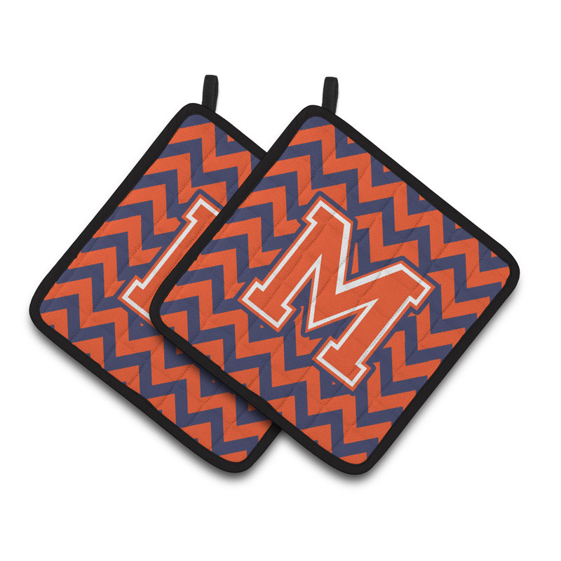 Poignée à chevrons, M, Orange/Bleu foncé