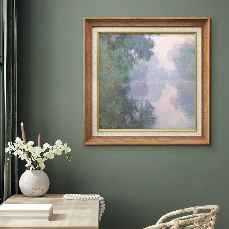 "La seine près de Giverny dans le brouillard" par Claude Monet - Peinture sur toile, Naturel