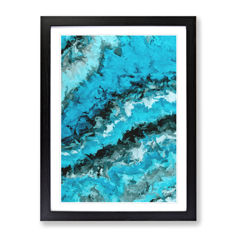 Unfaltering Abstract - Single Picture Frame Print, Black Framed, 34cm H x 25cm W x 2cm D