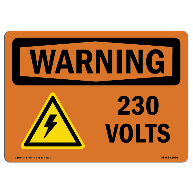 230 volts avec panneau en aluminium 12 x 18, H 12 po x l 18 po x P 0,1 po