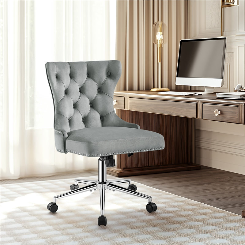 Ukiah Office Swivel Chair, Light Grey