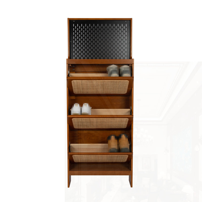 Rattan Shoe Cabinet