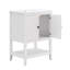Lavabo de salle de bain moderne élégant en céramique blanche 24 po avec tablette ouverte