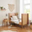 Japandi Mini Cot Bed - Light Oak