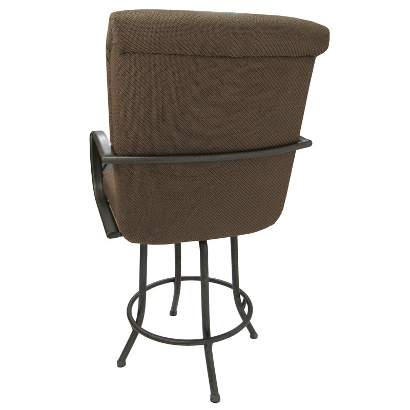 Grifton Swivel Upholstered Counter Stool, Sanora Brown, Beige, Counter Stool (26" Seat Height)