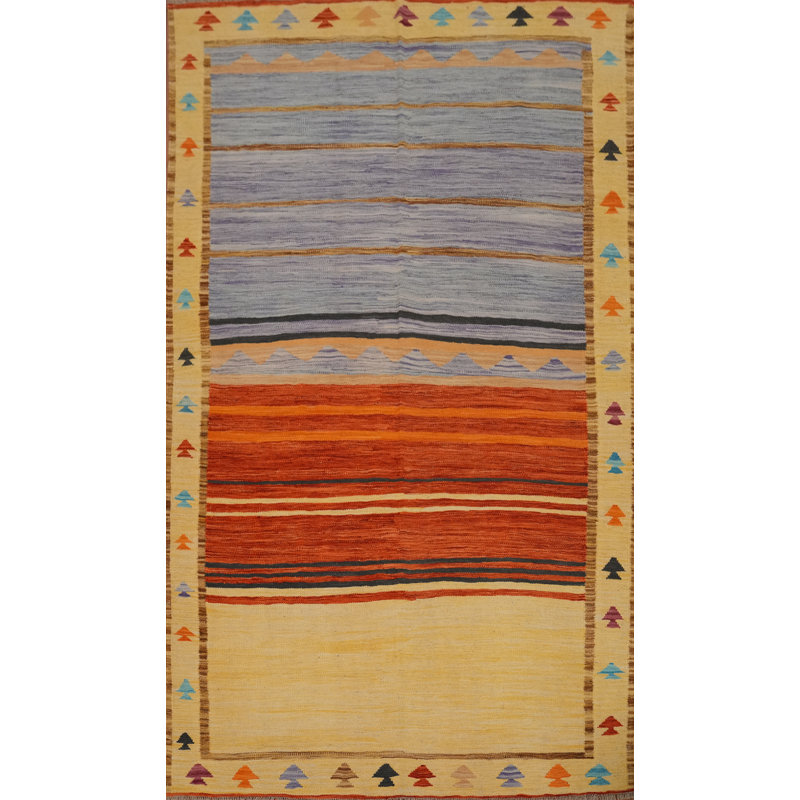 Tapis élégant fabriqué à la main kilim 5 x 8 po