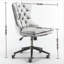 Chaise de bureau, chaise de bureau pivotante rembourrée et capitonnée en velours-1049705246