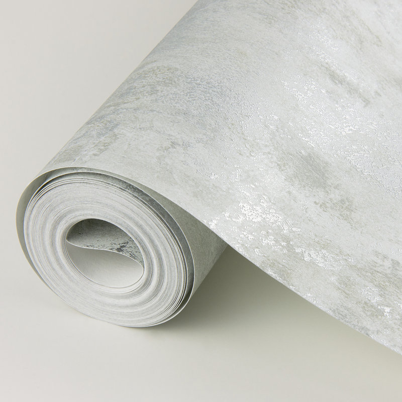 Deimos Abstract Metallic Wallpaper Roll, Gray