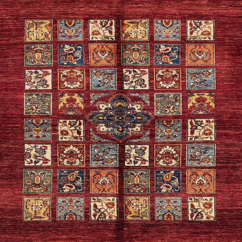 Tapis abstrait moderne 698, Carré 7 pi
