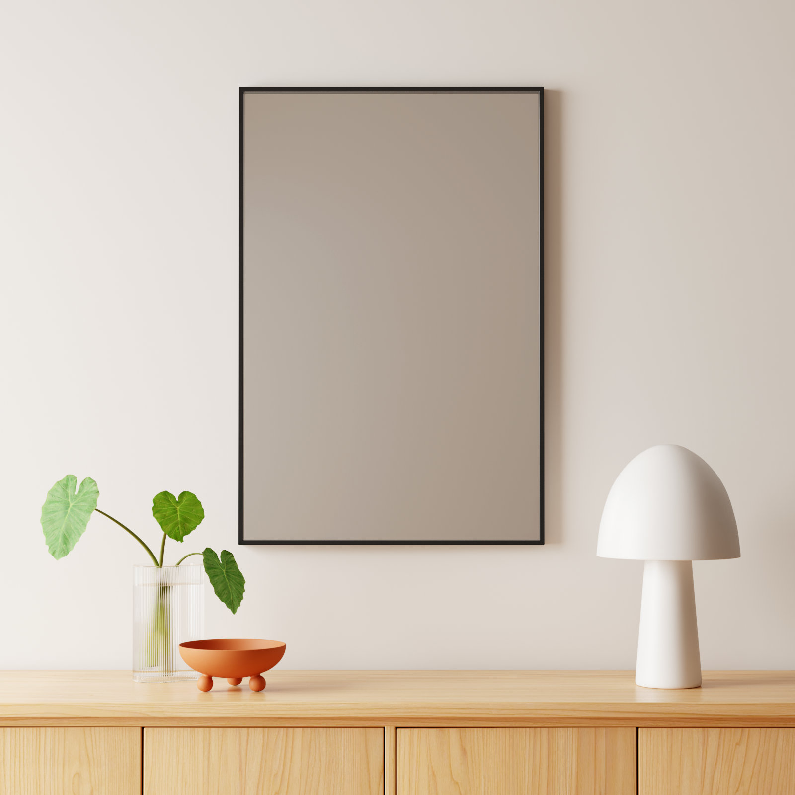 Sabine 36" Accent Mirror, 36" x 24", Black