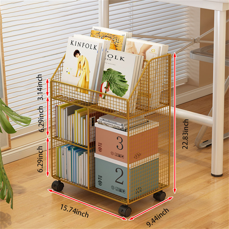 Alwin Metal File Organizer, Gold