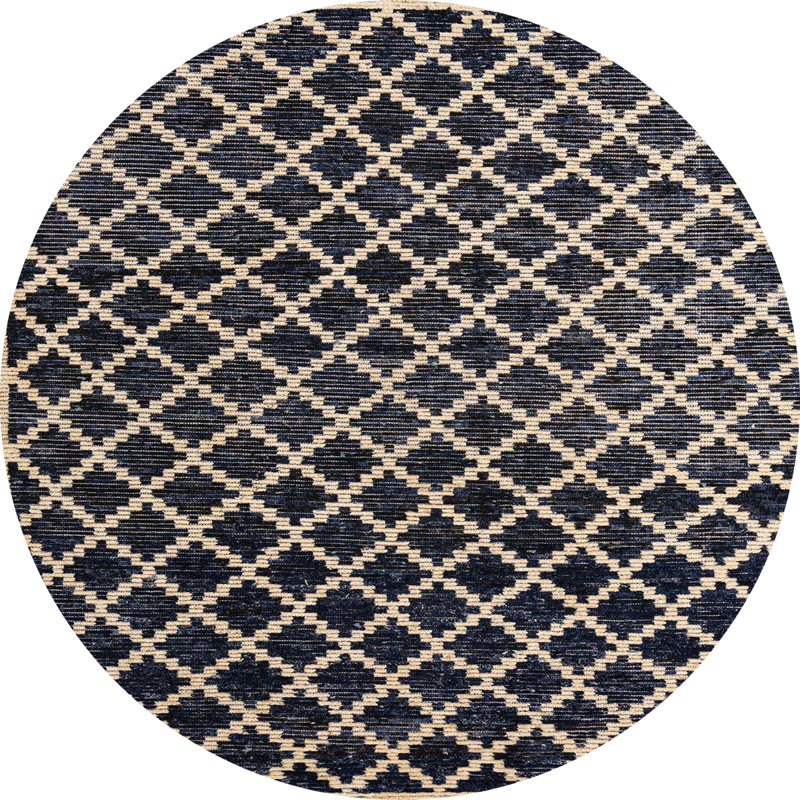 Tapis abstrait moderne 4982, Rond 7 pi