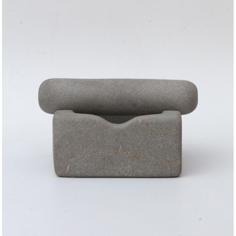 Marble Mortar And Pestle Set, Gray