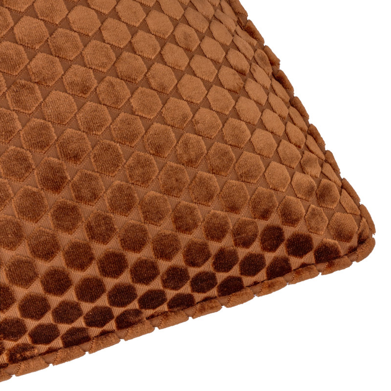 Neptune Geometric Square Throw Pillow Cover, Orange