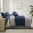 Blue King 7 Piece Comforter - Faux Suede, Elegant Bedding Suede Blue, Fill