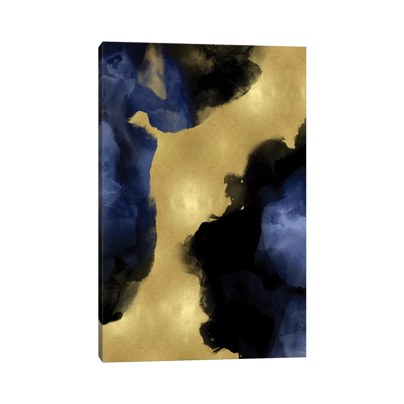 Midnight Gold I 1 Piece Wrapped Canvas Wall Art, 20.32 cm H x 30.48 cm W