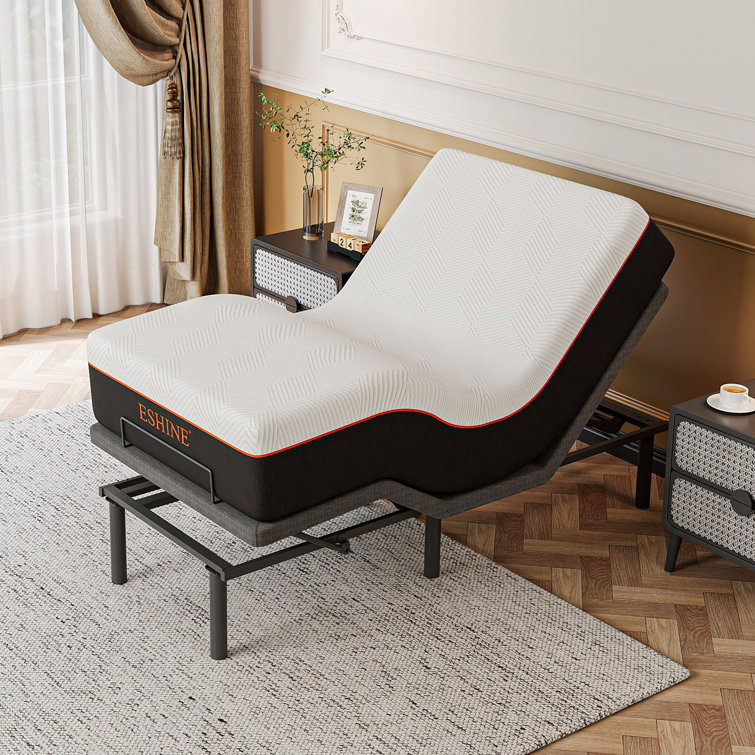 Massaging Zero Gravity Adjustable Bed With 12'' Memory Foam Mattress, Wireless Remote & App Control, E3100 Series