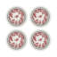 Christmas Berries Vegan Leather Round Pebble Placemat-535729861