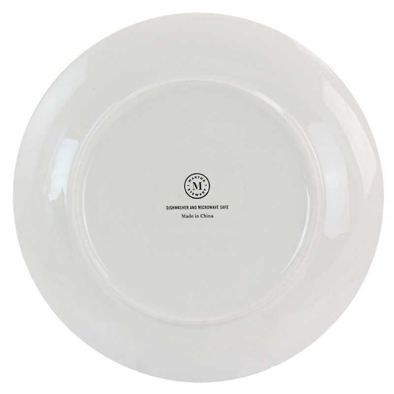 White Ceramic Floral 12-Piece Dinnerware Set