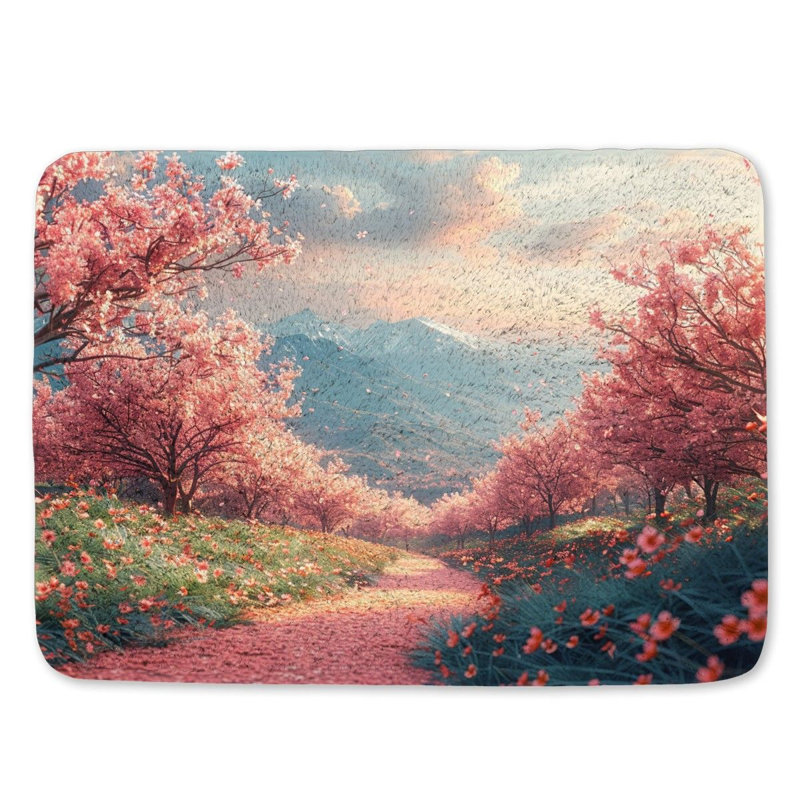 Tapis de bain Spring blossoms Nature, L 17 po x L 24 po