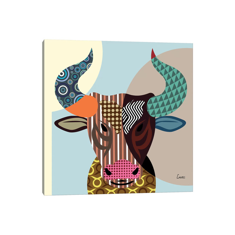 Taurus Zodiac by Lanre Studio - Wrapped Canvas Print, 45.72 cm H x 45.72 cm W