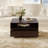 31.51'' Mid Century Modern Wood Coffee Table, Square Rotatable Coffee Table with Open Drawers