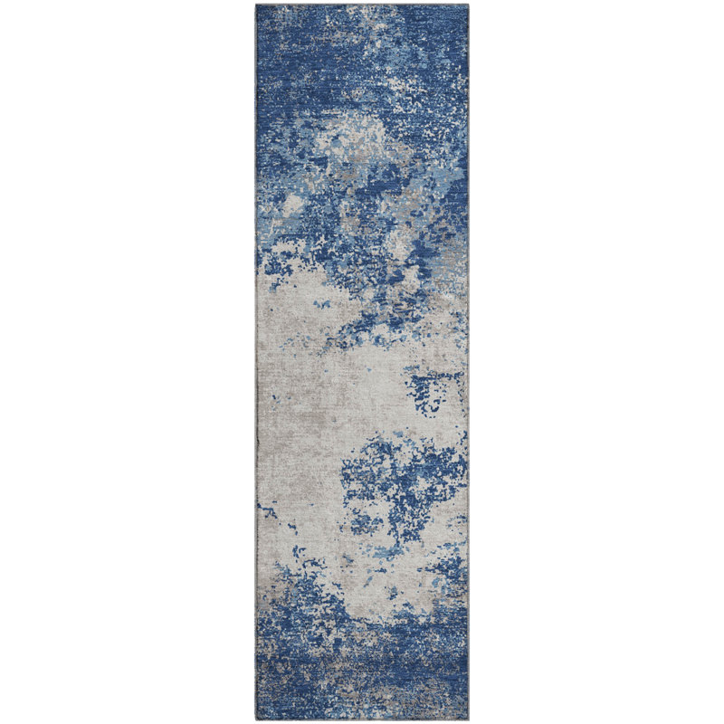 Premium Machine Washable Birchview AMF1027 Modern Rug, Runner 2'3" x 7'6"