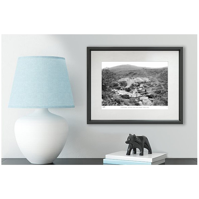 Lydford, River Lyd And Bray Tor 1922 by Francis Frith - Single Picture Frame Print, 28cm H x 36cm W x 2.3cm D