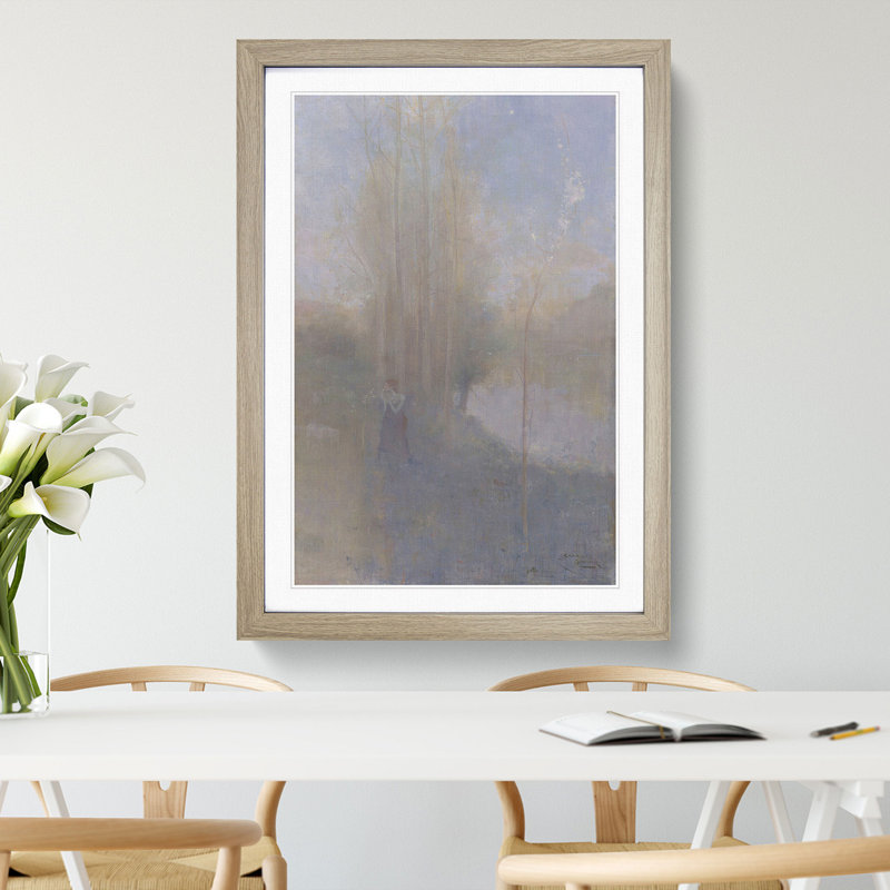 Mayday by Charles Conder - Picture Frame Graphic Art, 65cm H x 48cm W x 2cm D, Oak Framed