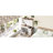 White Vanity With Movable Led Mirror, Brightness Adjustment, Glass Top, Charging Outlet, 4 Drawers, 2 Cabinets And Stool - Bedroom Dressing Solution Dimming, Furniture