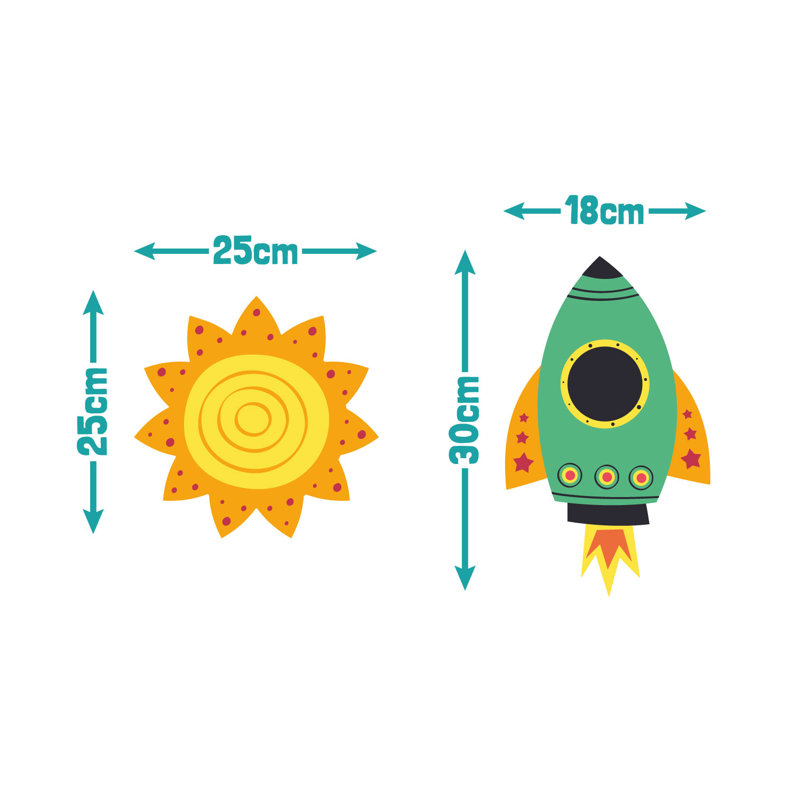 Colourful Space Wall Stickers