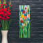  «Flowers In May 1» par Silvia Vassileva, art mural en verre acrylique, 12 po x 36 po-1057589356